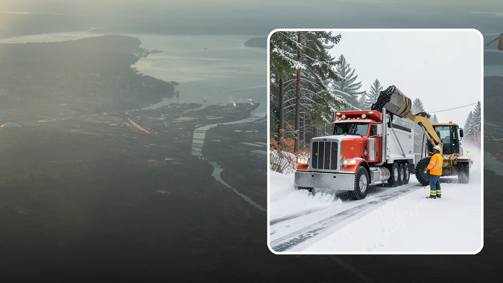 Construction Site Snow Removal in Fife, Pierce County, WA - We keep active Western Washington job sites open by clearing access roads, staging areas, and material yards so winter weather...