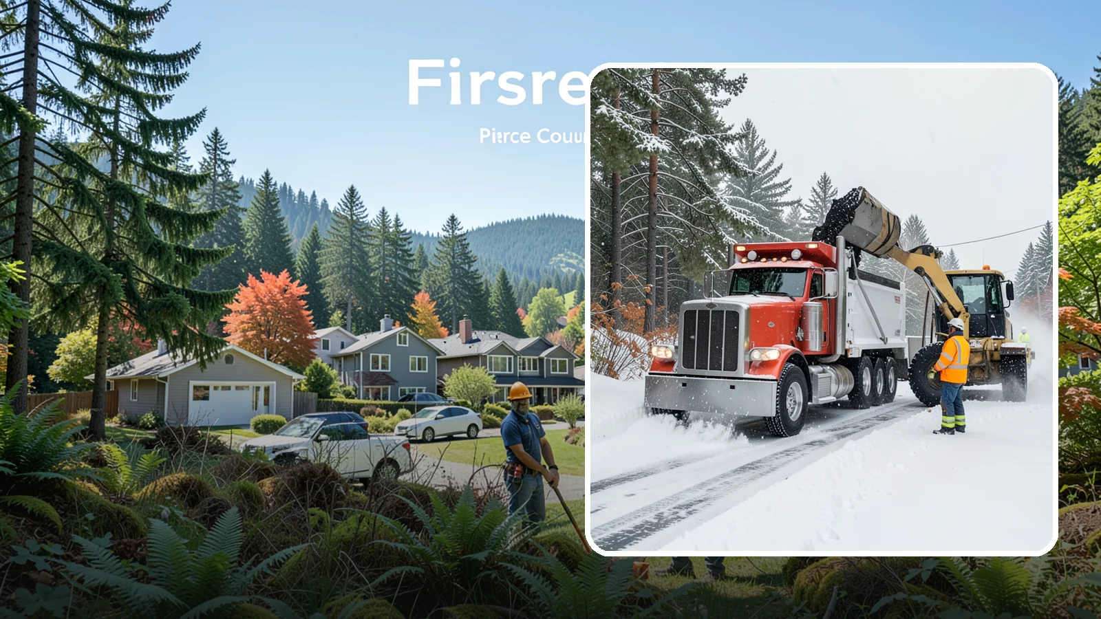 Construction Site Snow Removal in Fircrest, Pierce County, WA - We keep active Western Washington job sites open by clearing access roads, staging areas, and material yards so winter weather...