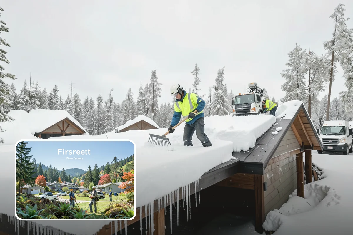 Construction Site Snow Removal in Fircrest, Pierce County, WA - Keeps trades and inspections on schedule despite winter weather