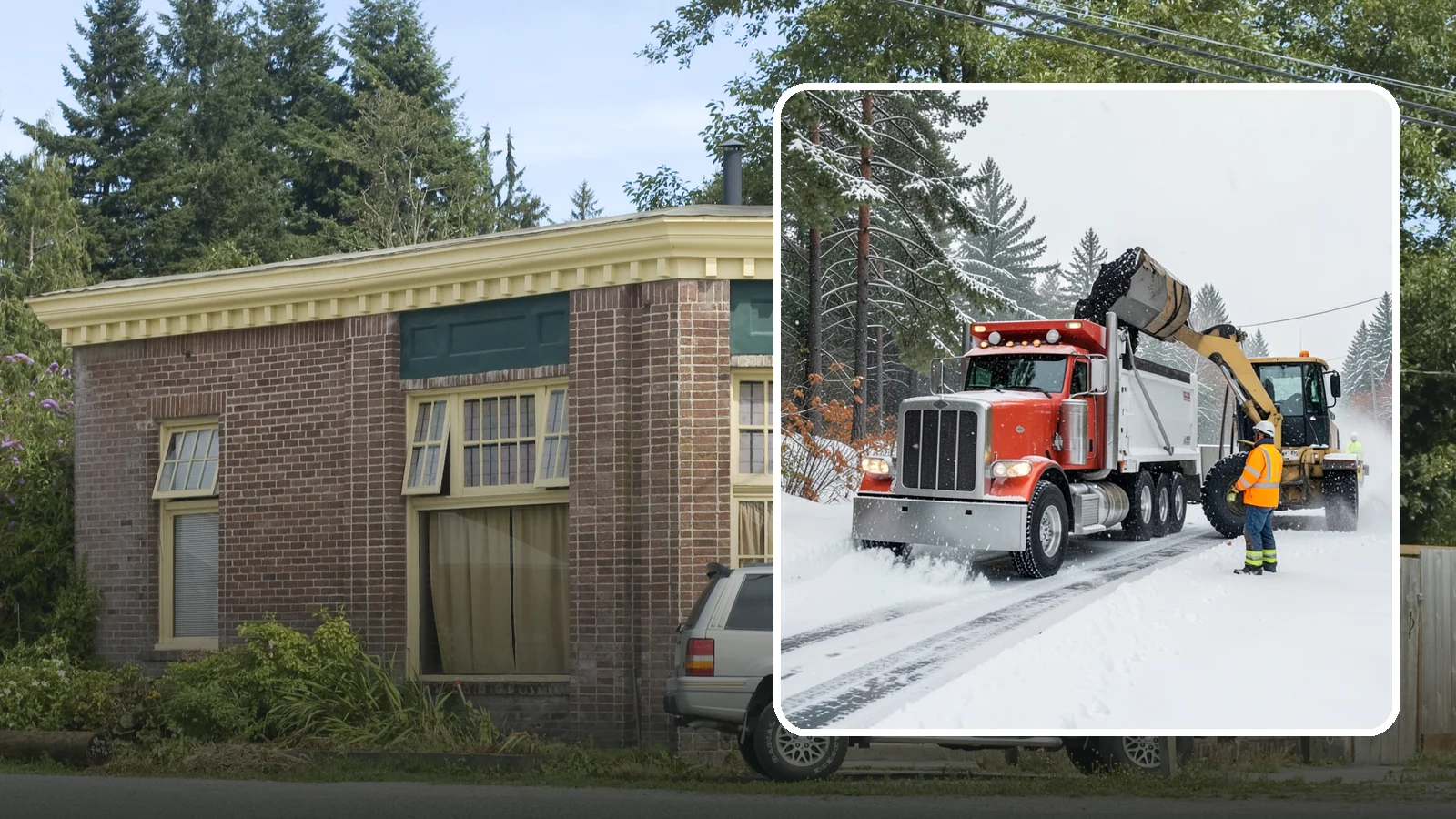 Construction Site Snow Removal in Hamilton, Skagit County, WA - We keep active Western Washington job sites open by clearing access roads, staging areas, and material yards so winter weather...