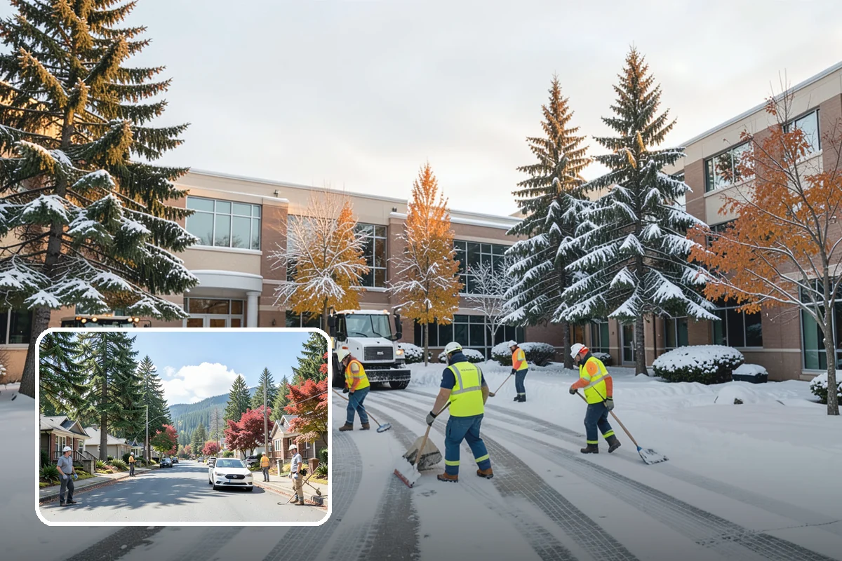 Construction Site Snow Removal in Hunts Point, King County, WA - Keeps trades and inspections on schedule despite winter weather