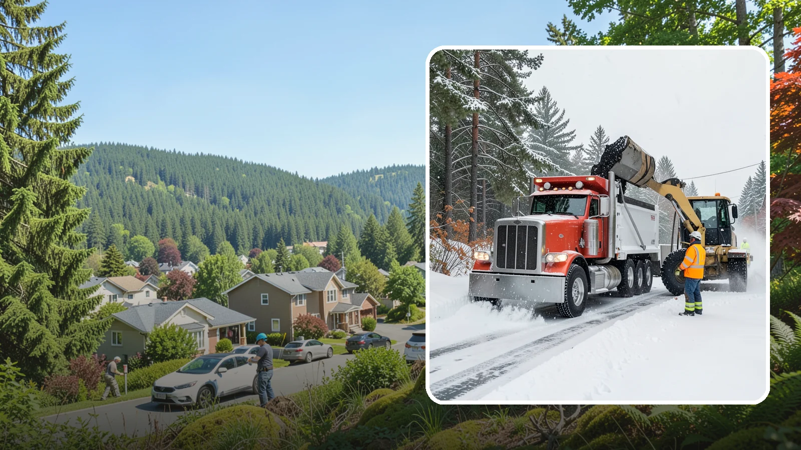 Construction Site Snow Removal in Index, Snohomish County, WA - We keep active Western Washington job sites open by clearing access roads, staging areas, and material yards so winter weather...