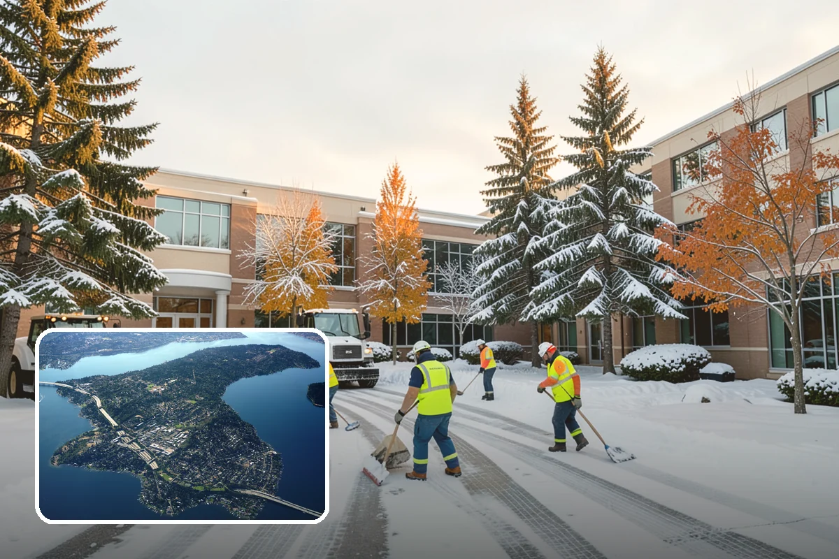 Construction Site Snow Removal in Mercer Island, King County, WA - Keeps trades and inspections on schedule despite winter weather