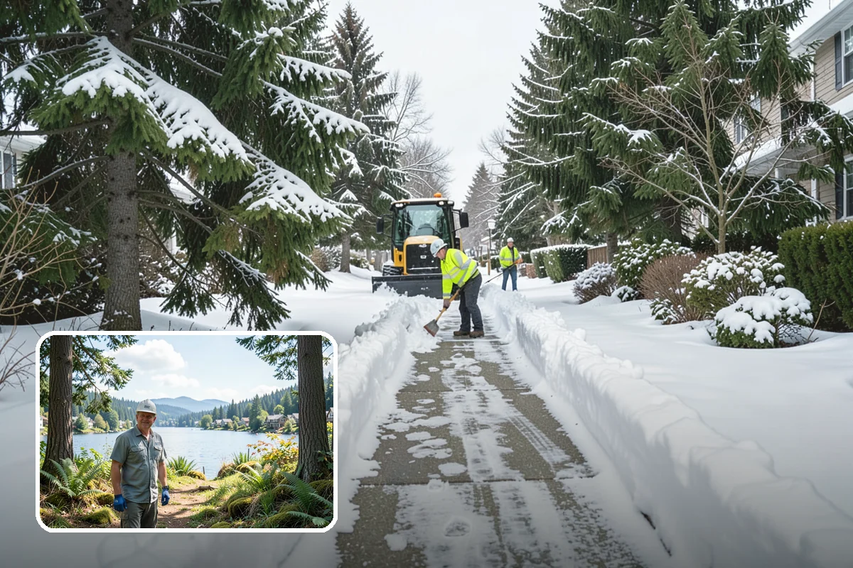 Construction Site Snow Removal in Milton, King County, WA - Keeps trades and inspections on schedule despite winter weather