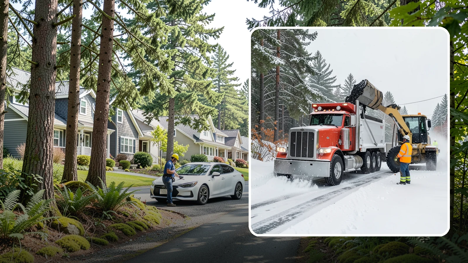 Construction Site Snow Removal in Normandy Park, King County, WA - We keep active Western Washington job sites open by clearing access roads, staging areas, and material yards so winter weather...
