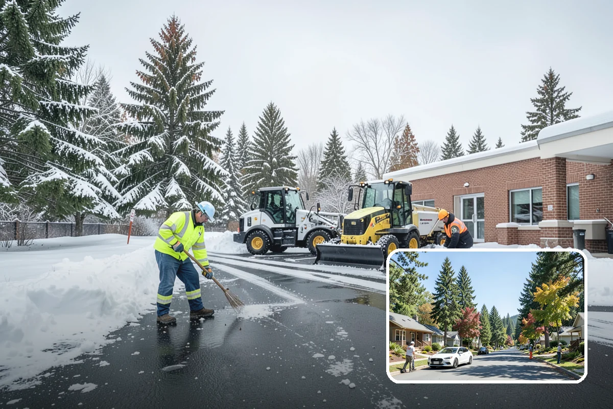 Construction Site Snow Removal in Orting, Pierce County, WA - Keeps trades and inspections on schedule despite winter weather