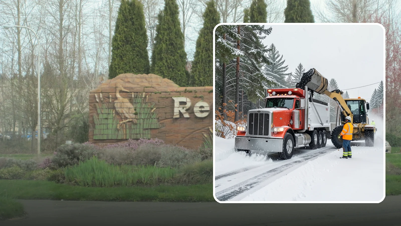 Construction Site Snow Removal in Renton, King County, WA - We keep active Western Washington job sites open by clearing access roads, staging areas, and material yards so winter weather...
