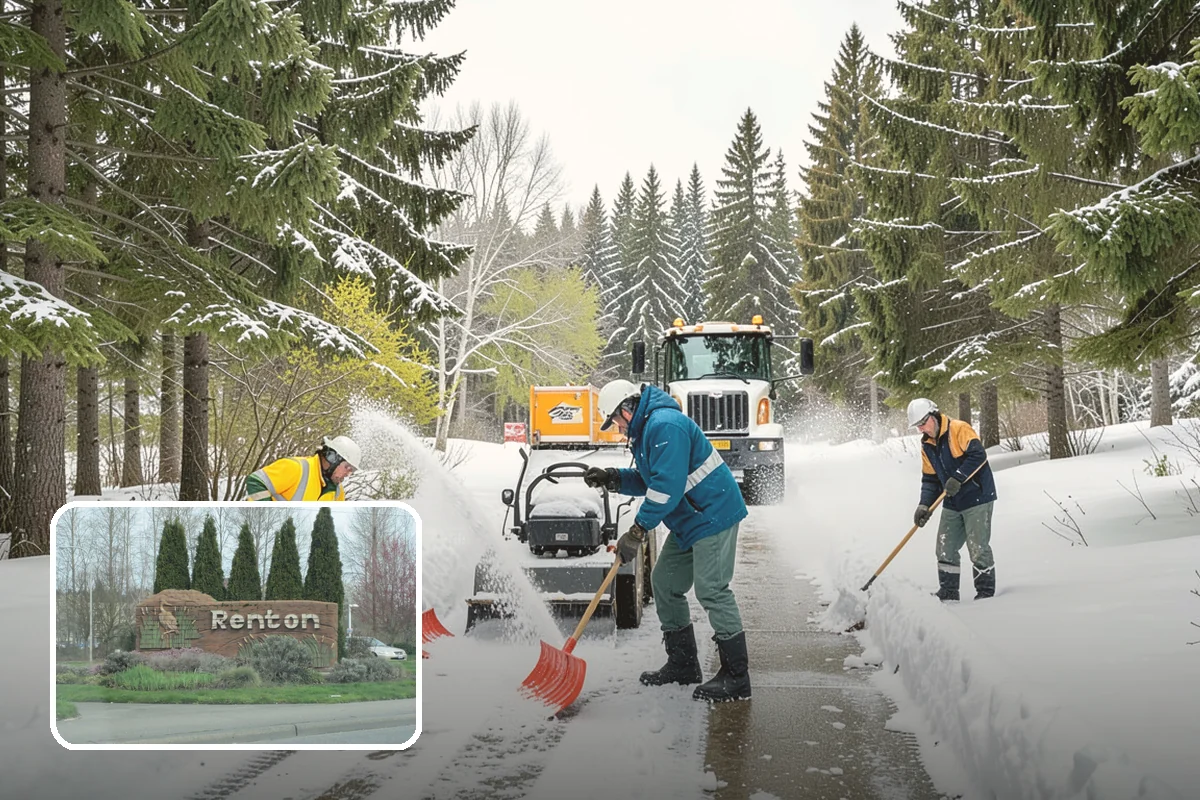 Construction Site Snow Removal in Renton, King County, WA - Keeps trades and inspections on schedule despite winter weather