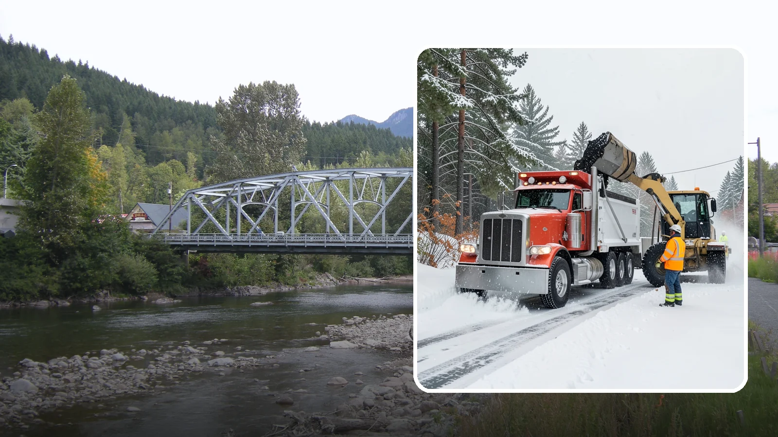Construction Site Snow Removal in Skykomish, King County, WA - We keep active Western Washington job sites open by clearing access roads, staging areas, and material yards so winter weather...
