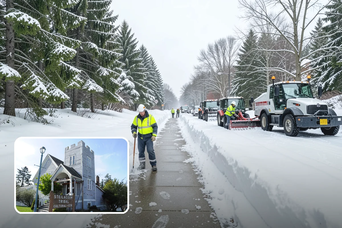 Construction Site Snow Removal in Steilacoom, Pierce County, WA - Keeps trades and inspections on schedule despite winter weather