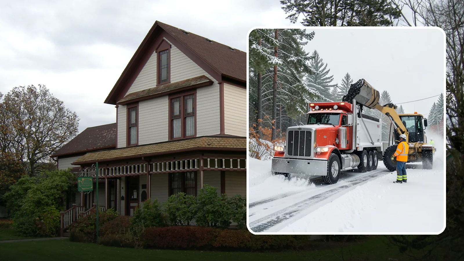 Construction Site Snow Removal in Sumner, Pierce County, WA - We keep active Western Washington job sites open by clearing access roads, staging areas, and material yards so winter weather...