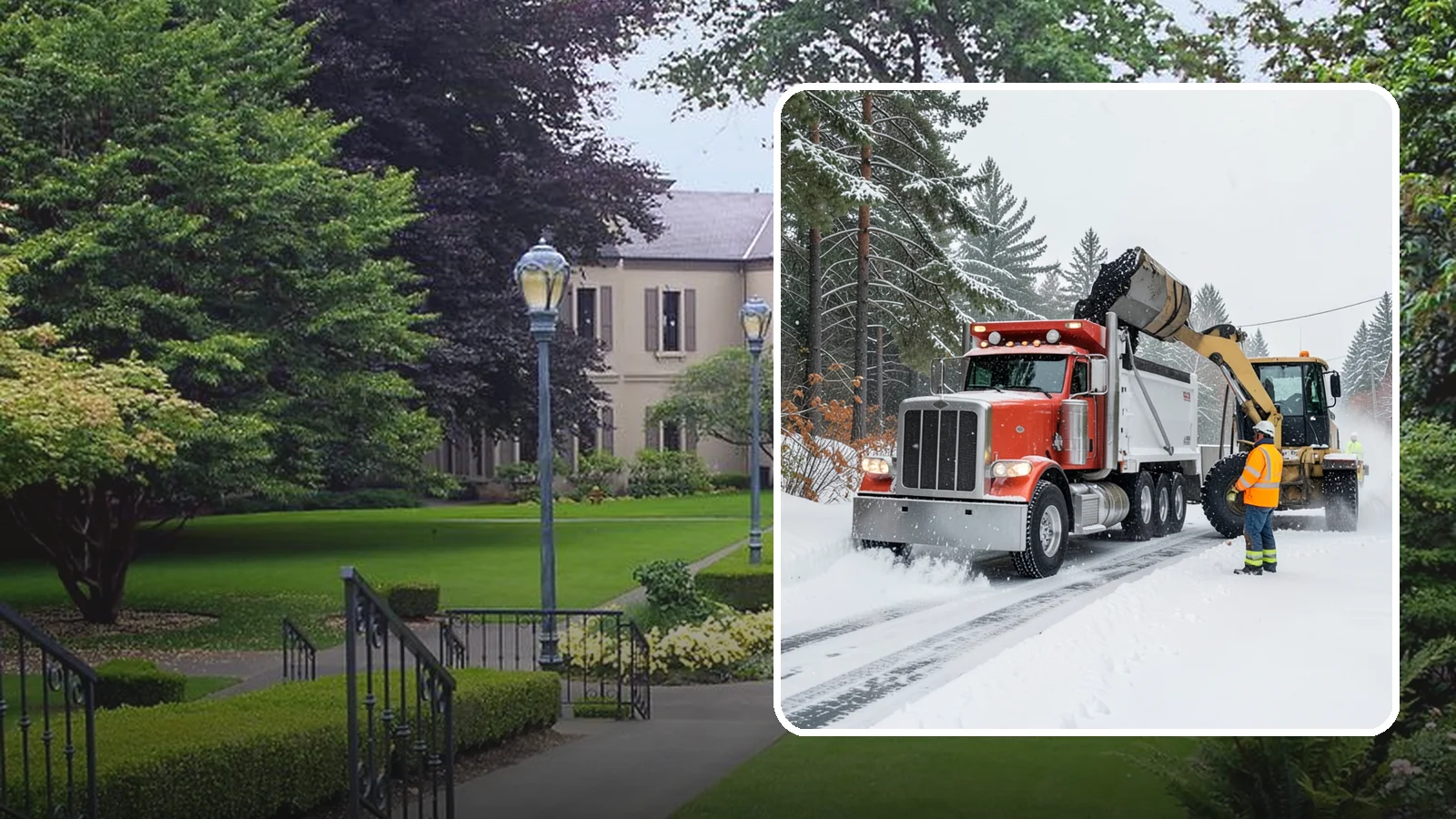 Construction Site Snow Removal in Woodinville, King County, WA - We keep active Western Washington job sites open by clearing access roads, staging areas, and material yards so winter weather...