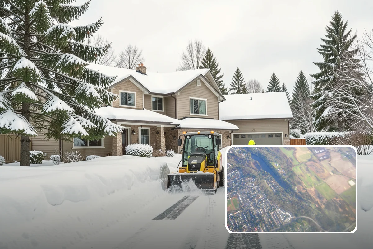 Corporate Campus Snow Removal in Algona, King County, WA - Internal roads and garage ramps prioritized