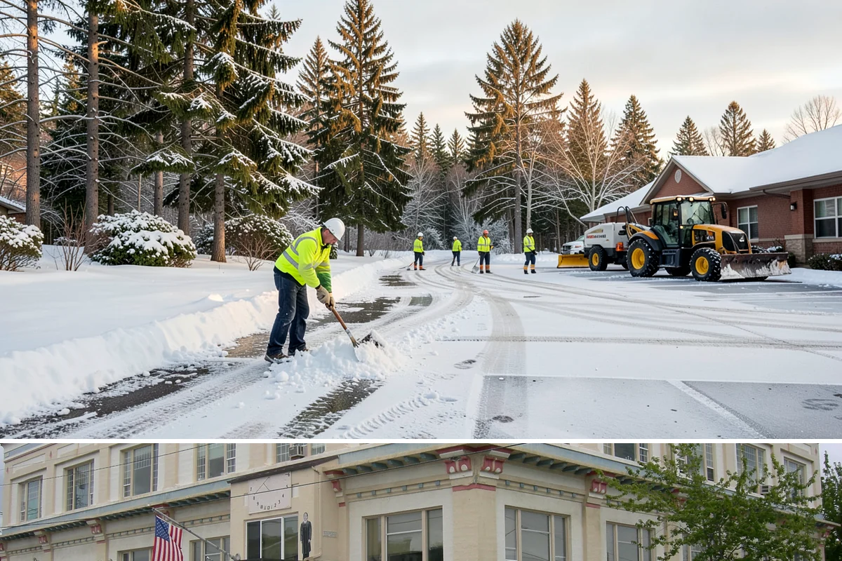 Corporate Campus Snow Removal in Anacortes, Skagit County, WA - Campus demand runs December through February, with foothill locations sometimes needing March coverage.