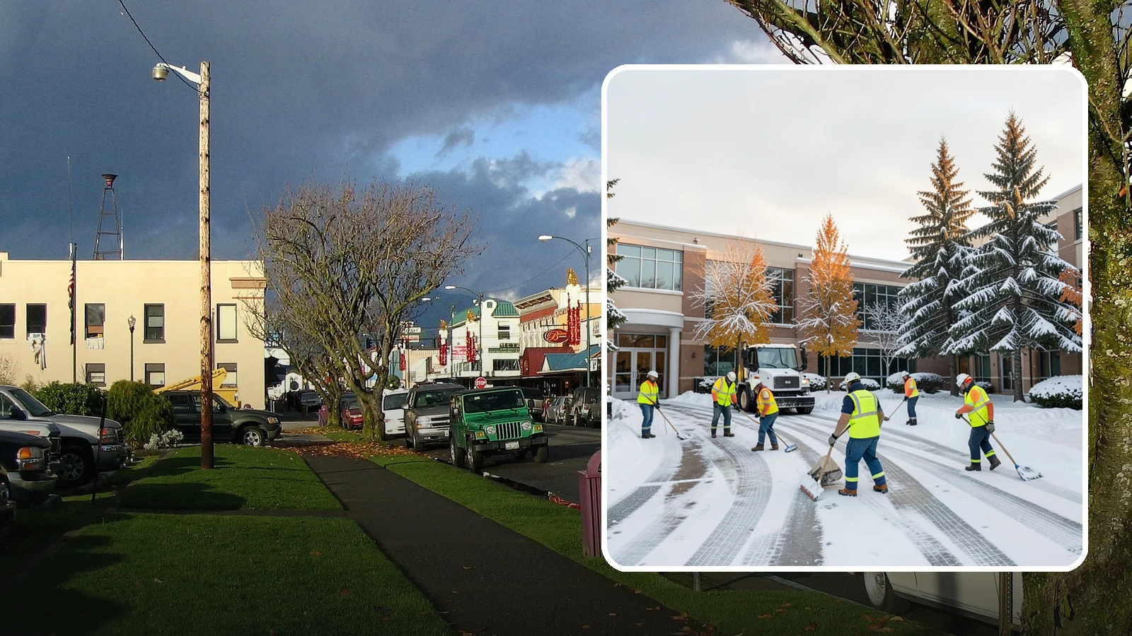 Corporate Campus Snow Removal in Arlington, Snohomish County, WA - For sprawling corporate campuses, we clear internal roads, structured-garage approaches, and courtyards so your workforce and...