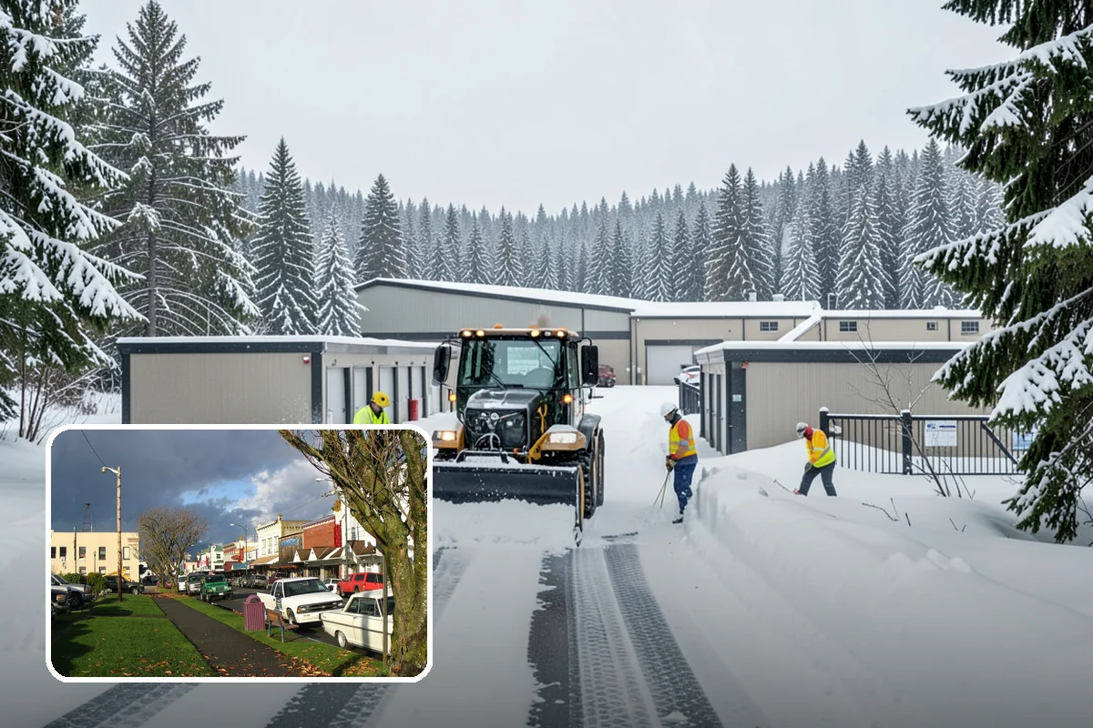 Corporate Campus Snow Removal in Arlington, Snohomish County, WA - Internal roads and garage ramps prioritized