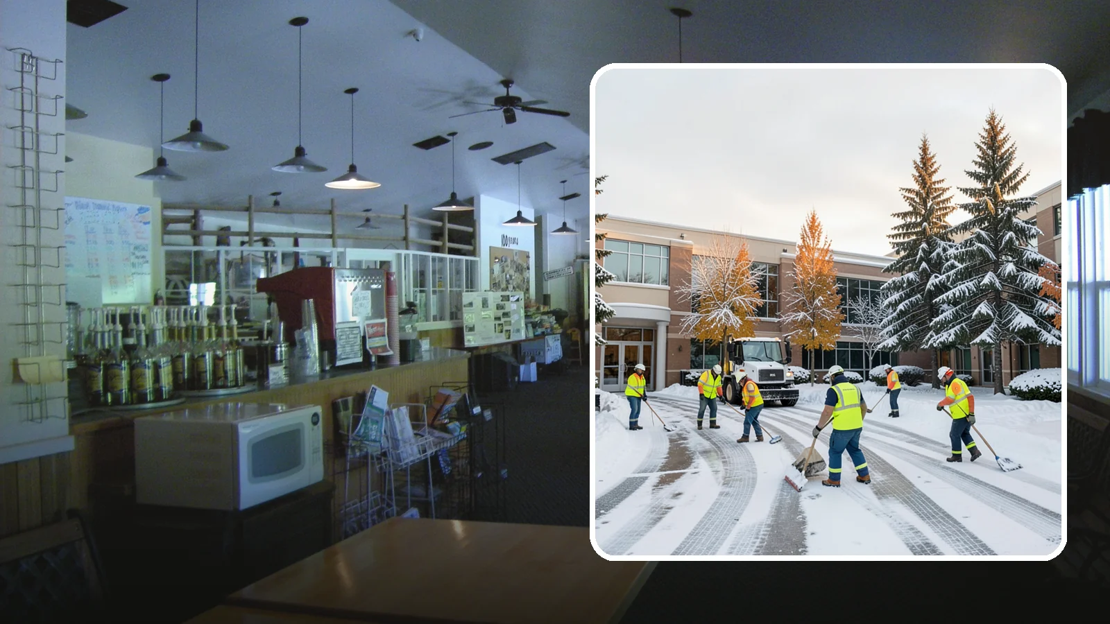 Corporate Campus Snow Removal in Black Diamond, King County, WA - For sprawling corporate campuses, we clear internal roads, structured-garage approaches, and courtyards so your workforce and...
