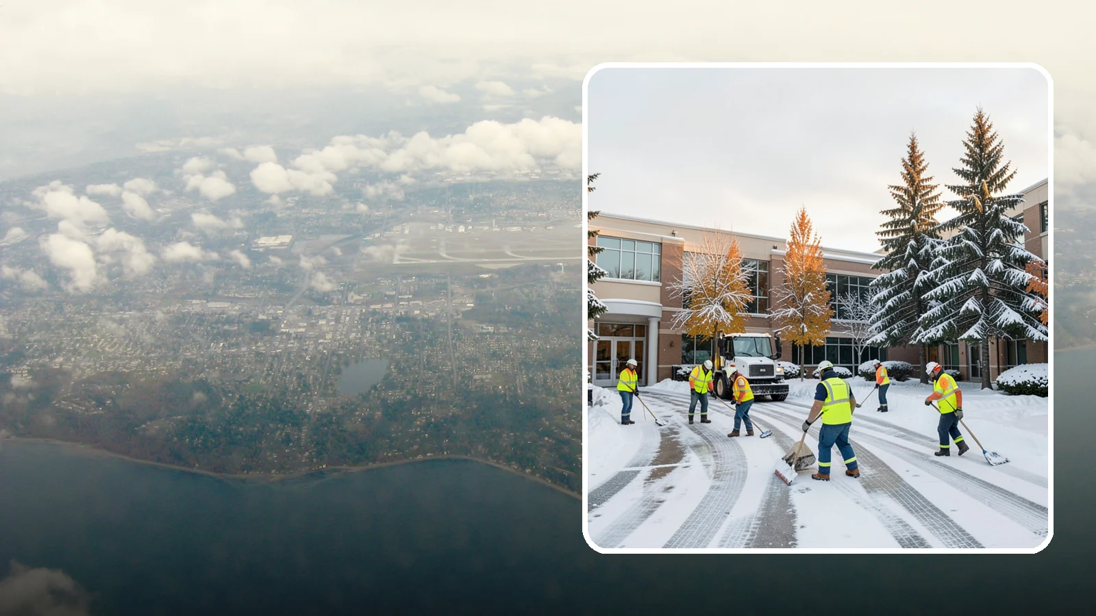 Corporate Campus Snow Removal in Burien, King County, WA - For sprawling corporate campuses, we clear internal roads, structured-garage approaches, and courtyards so your workforce and...