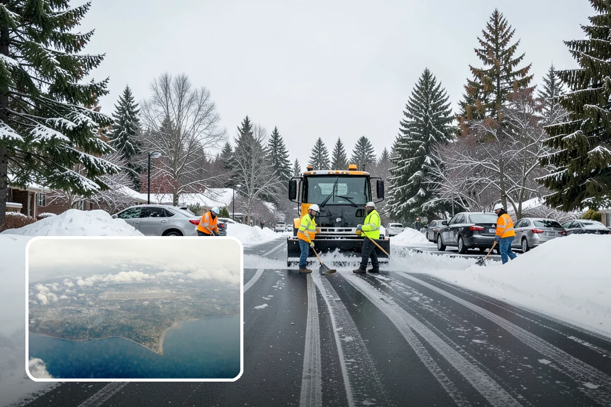 Corporate Campus Snow Removal in Burien, King County, WA - Internal roads and garage ramps prioritized