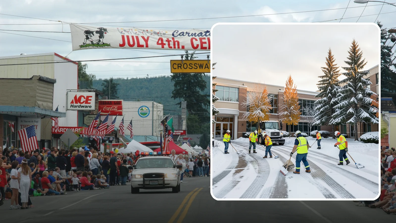 Corporate Campus Snow Removal in Carnation, King County, WA - For sprawling corporate campuses, we clear internal roads, structured-garage approaches, and courtyards so your workforce and...