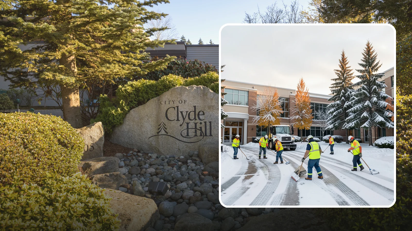 Corporate Campus Snow Removal in Clyde Hill, King County, WA - For sprawling corporate campuses, we clear internal roads, structured-garage approaches, and courtyards so your workforce and...