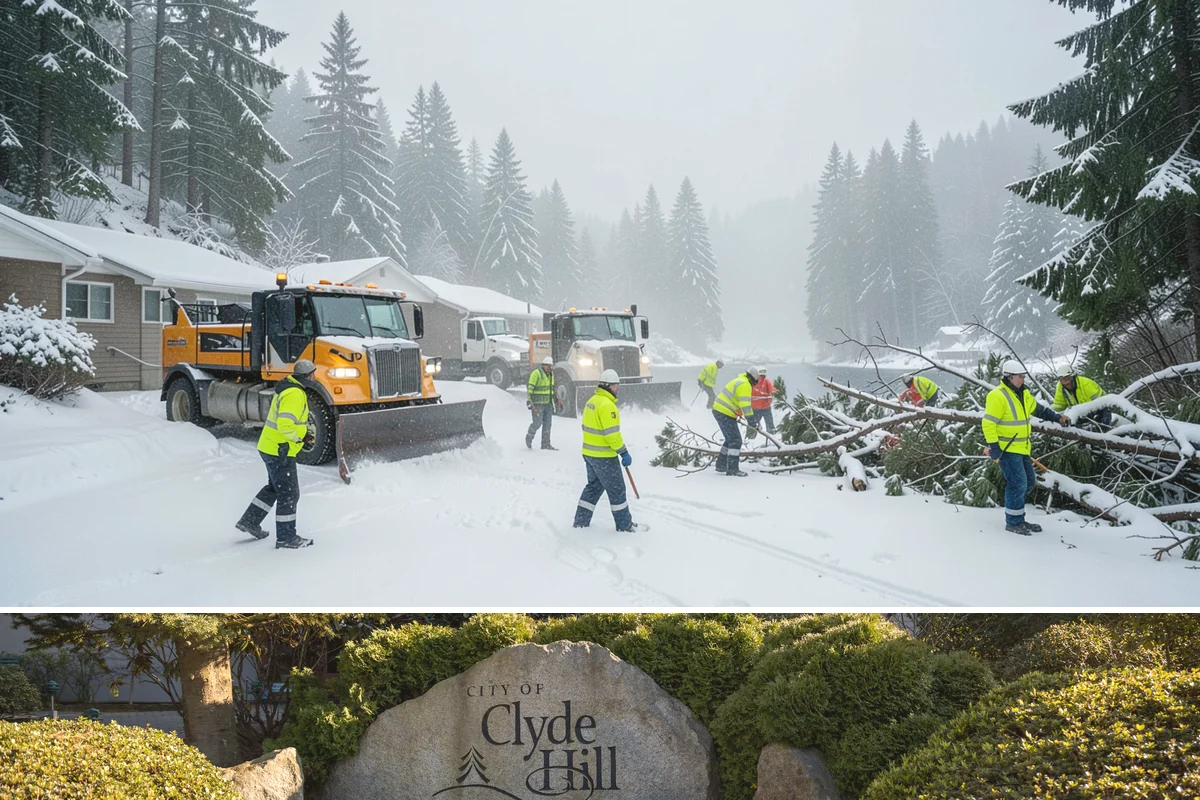 Corporate Campus Snow Removal in Clyde Hill, King County, WA - Campus demand runs December through February, with foothill locations sometimes needing March coverage.