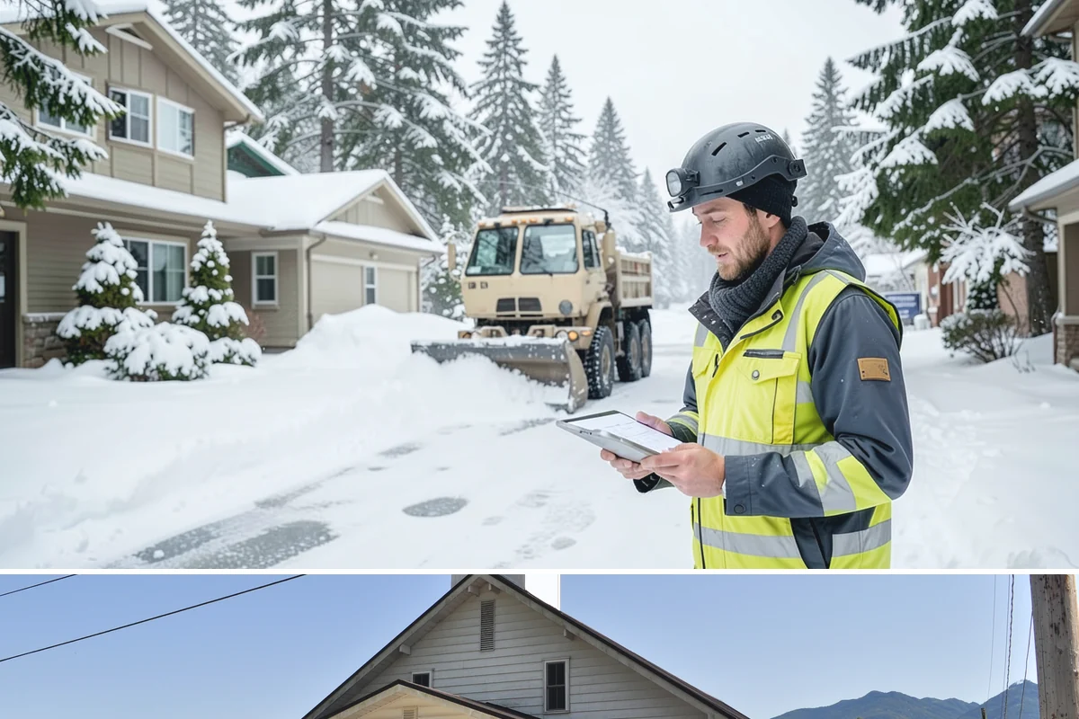 Corporate Campus Snow Removal in Concrete, Skagit County, WA - Campus demand runs December through February, with foothill locations sometimes needing March coverage.