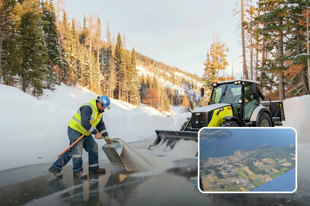 Corporate Campus Snow Removal in Coupeville, Island County, WA - Internal roads and garage ramps prioritized