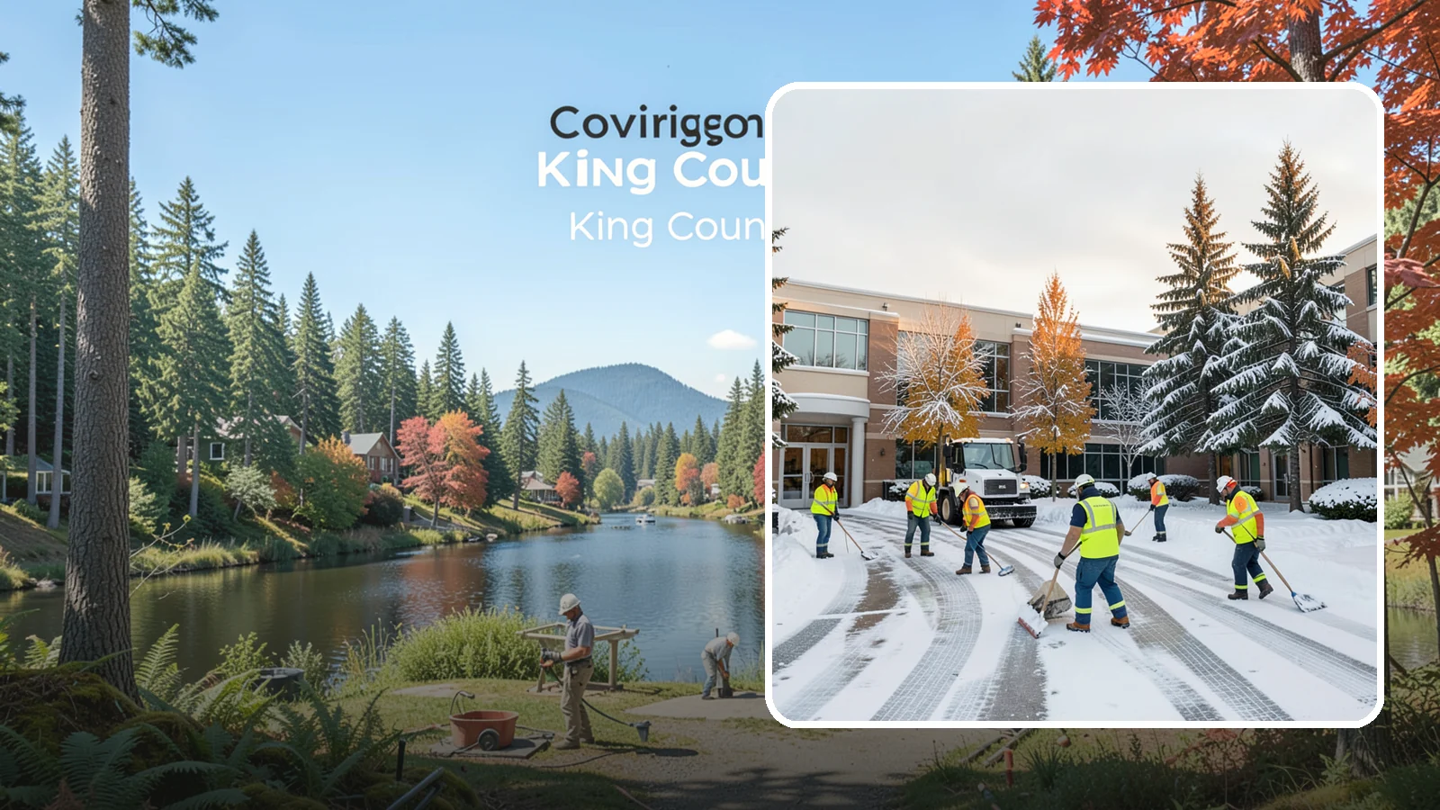 Corporate Campus Snow Removal in Covington, King County, WA - For sprawling corporate campuses, we clear internal roads, structured-garage approaches, and courtyards so your workforce and...