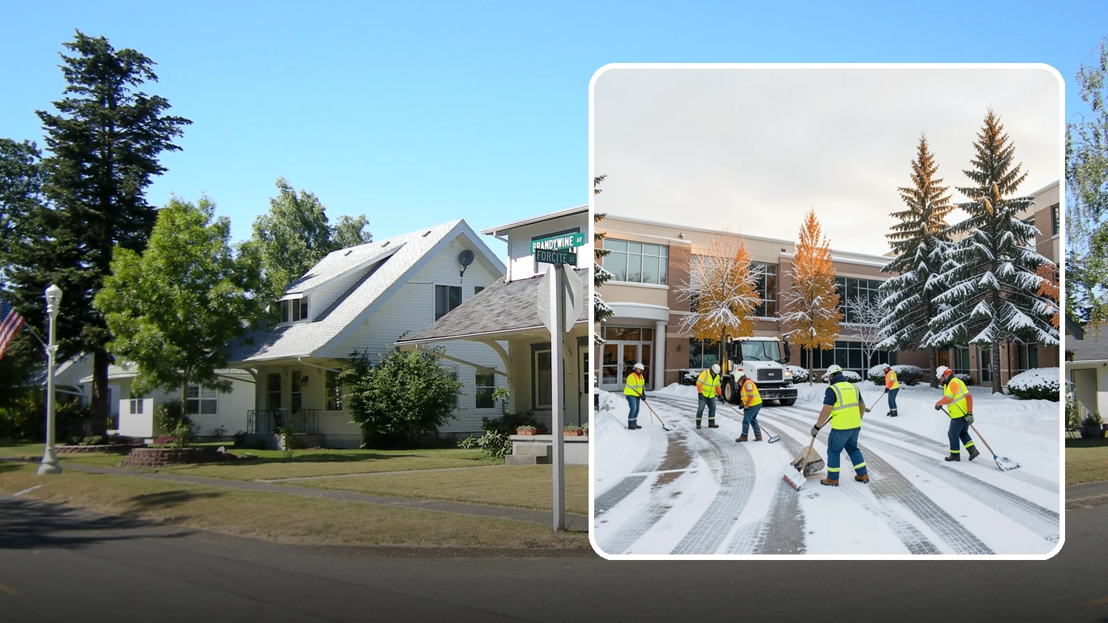 Corporate Campus Snow Removal in DuPont, Pierce County, WA - For sprawling corporate campuses, we clear internal roads, structured-garage approaches, and courtyards so your workforce and...