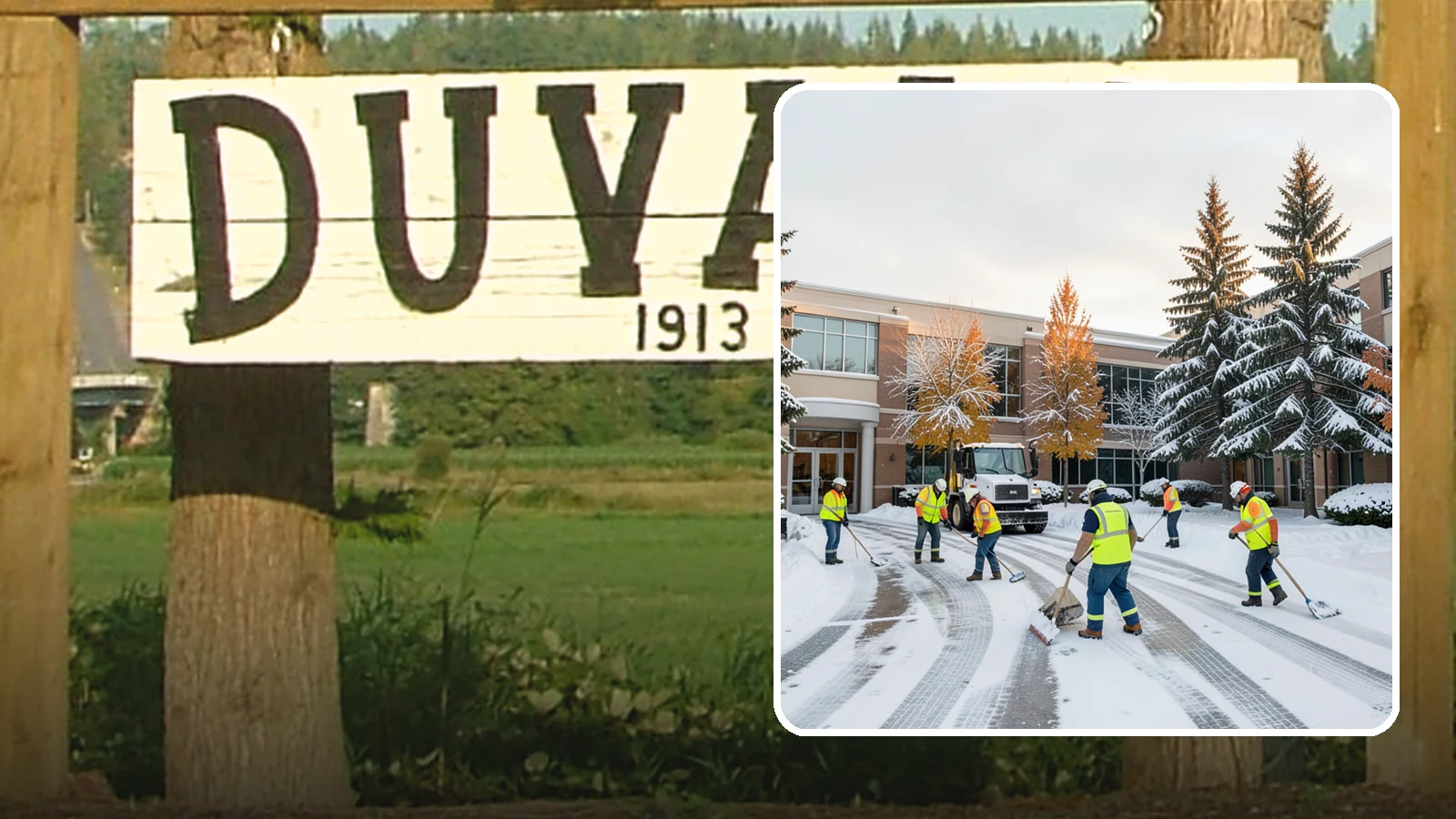 Corporate Campus Snow Removal in Duvall, King County, WA - For sprawling corporate campuses, we clear internal roads, structured-garage approaches, and courtyards so your workforce and...