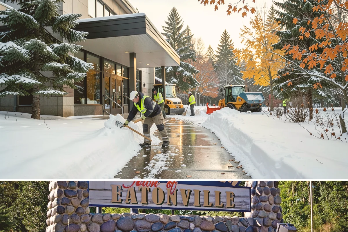 Corporate Campus Snow Removal in Eatonville, Pierce County, WA - Campus demand runs December through February, with foothill locations sometimes needing March coverage.
