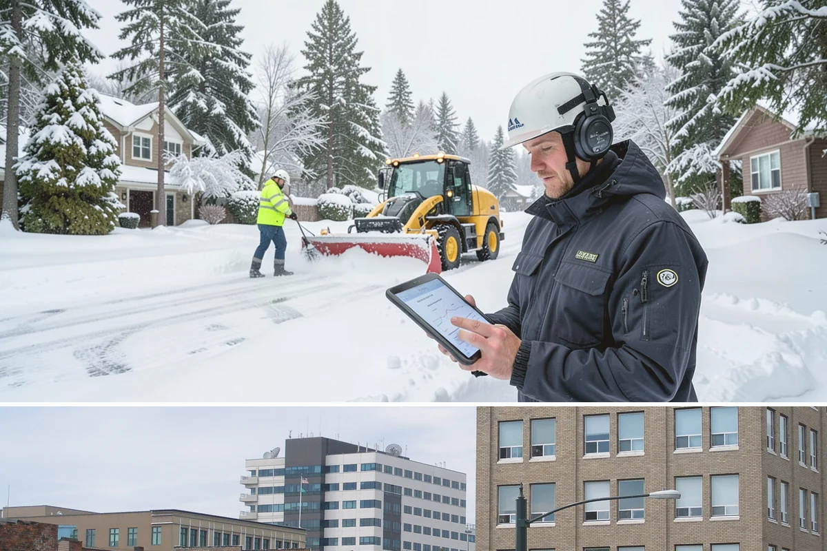 Corporate Campus Snow Removal in Everett, Snohomish County, WA - Campus demand runs December through February, with foothill locations sometimes needing March coverage.