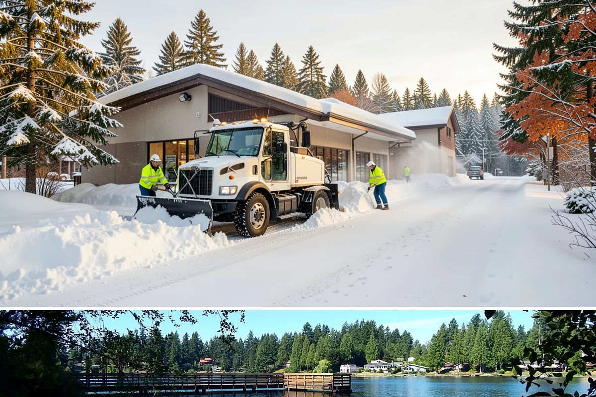 Corporate Campus Snow Removal in Federal Way, King County, WA - Campus demand runs December through February, with foothill locations sometimes needing March coverage.