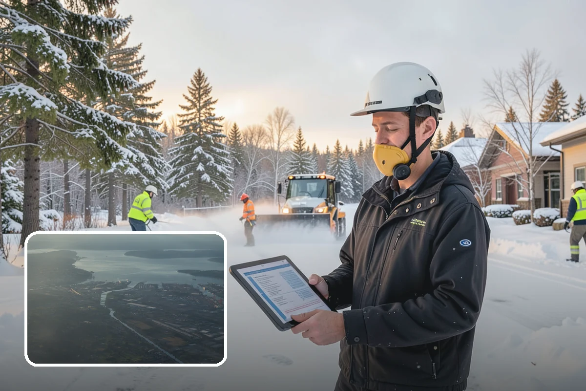 Corporate Campus Snow Removal in Fife, Pierce County, WA - Internal roads and garage ramps prioritized