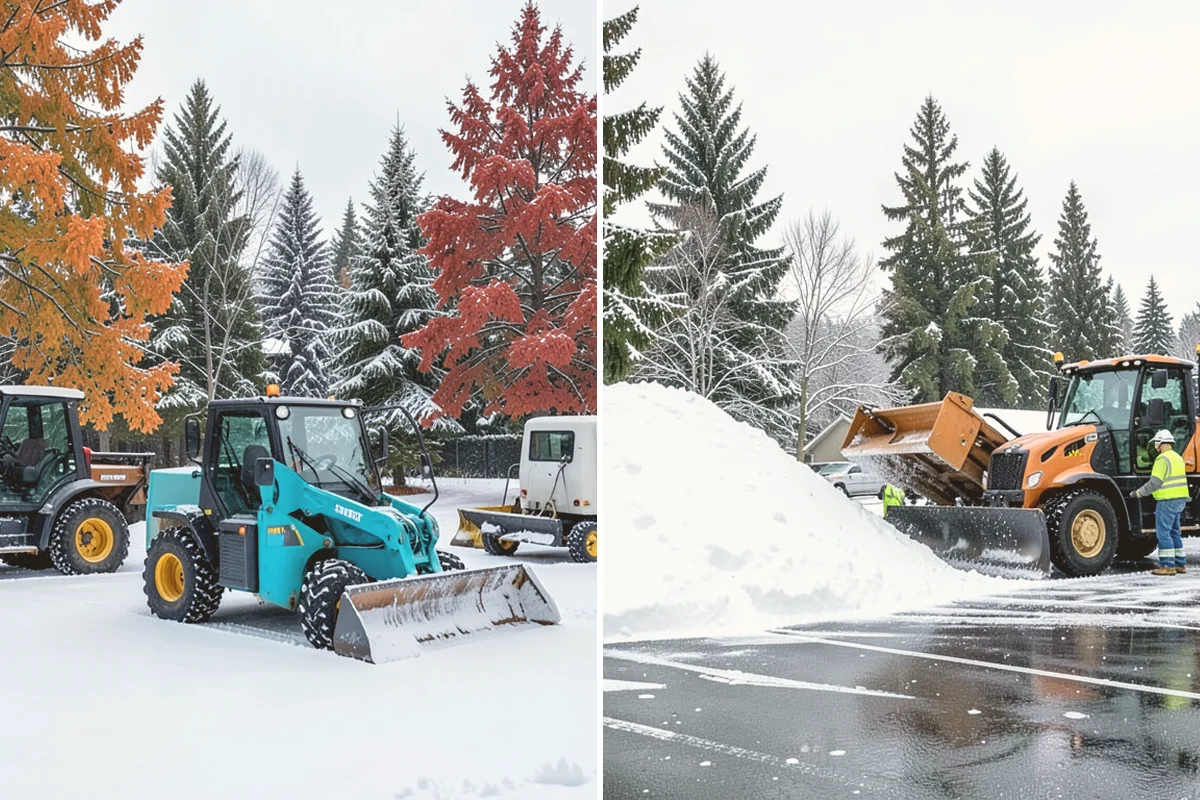Corporate Campus Snow Removal in Fife, Pierce County, WA - Divide the campus into road, garage, and pedestrian zones