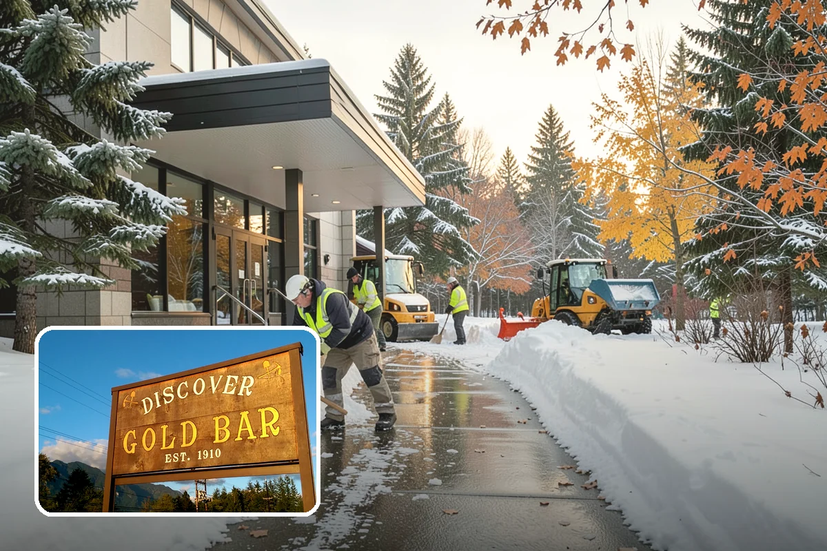 Corporate Campus Snow Removal in Gold Bar, Snohomish County, WA - Internal roads and garage ramps prioritized