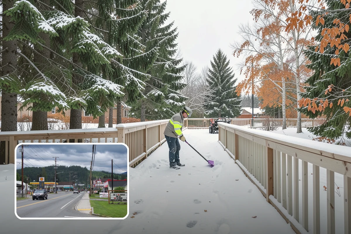 Corporate Campus Snow Removal in Granite Falls, Snohomish County, WA - Internal roads and garage ramps prioritized
