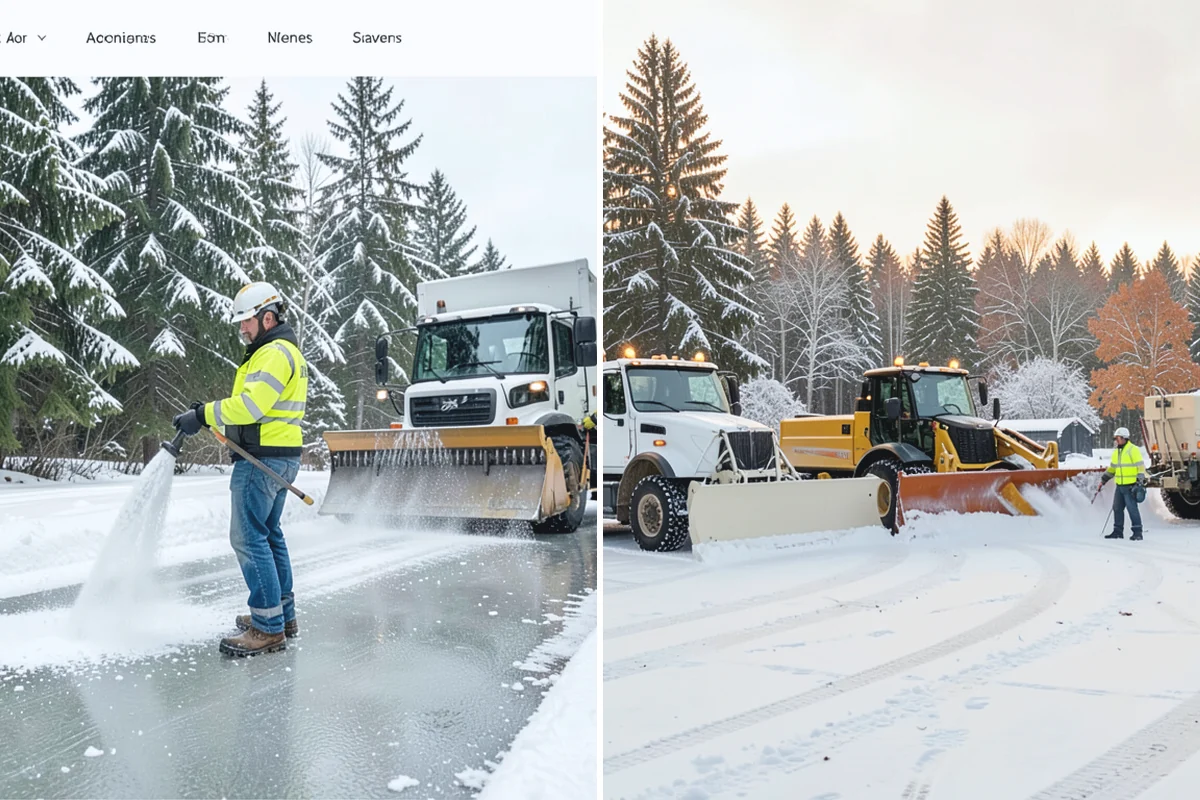 Corporate Campus Snow Removal in Hamilton, Skagit County, WA - Divide the campus into road, garage, and pedestrian zones