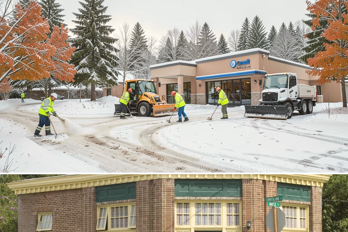 Corporate Campus Snow Removal in Hamilton, Skagit County, WA - Campus demand runs December through February, with foothill locations sometimes needing March coverage.