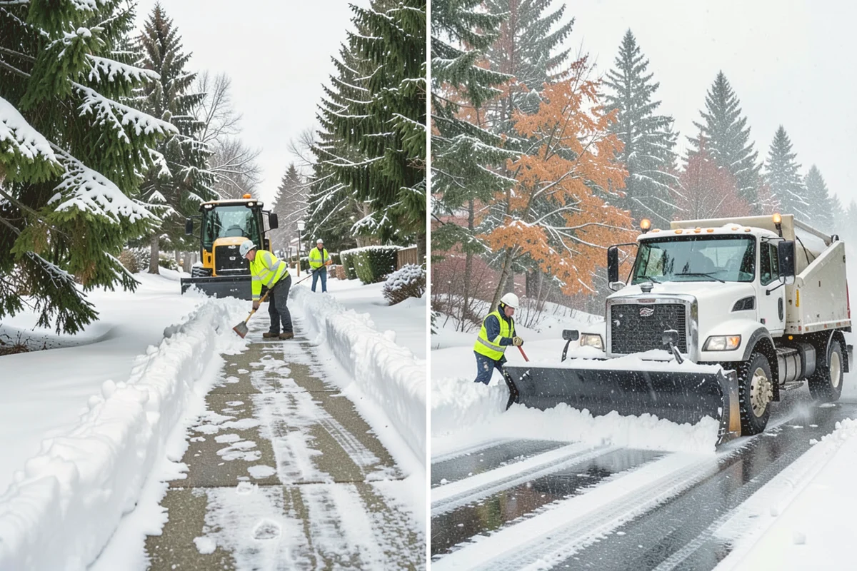 Corporate Campus Snow Removal in Index, Snohomish County, WA - Divide the campus into road, garage, and pedestrian zones