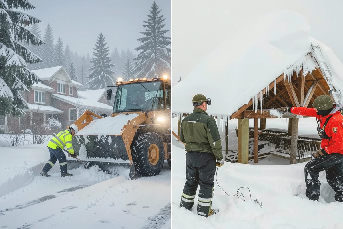 Corporate Campus Snow Removal in Kirkland, King County, WA - Divide the campus into road, garage, and pedestrian zones