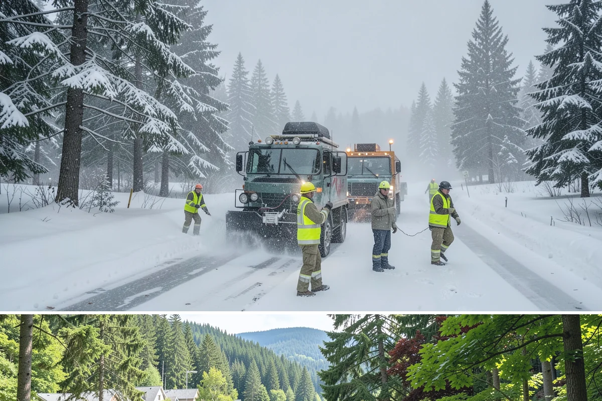 Corporate Campus Snow Removal in Lake Forest Park, King County, WA - Campus demand runs December through February, with foothill locations sometimes needing March coverage.