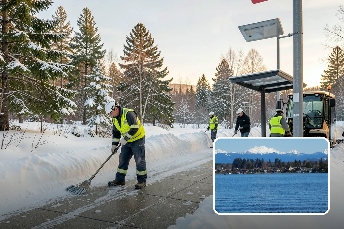 Corporate Campus Snow Removal in Lake Stevens, Snohomish County, WA - Internal roads and garage ramps prioritized