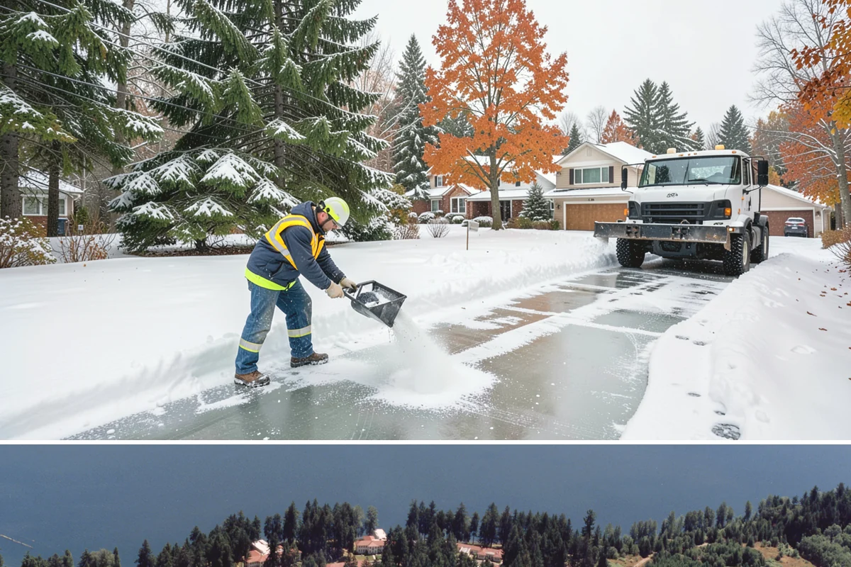 Corporate Campus Snow Removal in Lakewood, Pierce County, WA - Campus demand runs December through February, with foothill locations sometimes needing March coverage.