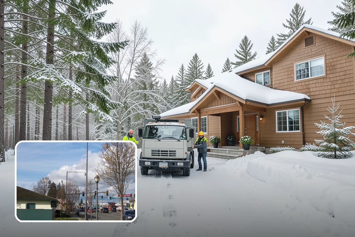 Corporate Campus Snow Removal in Marysville, Snohomish County, WA - Internal roads and garage ramps prioritized