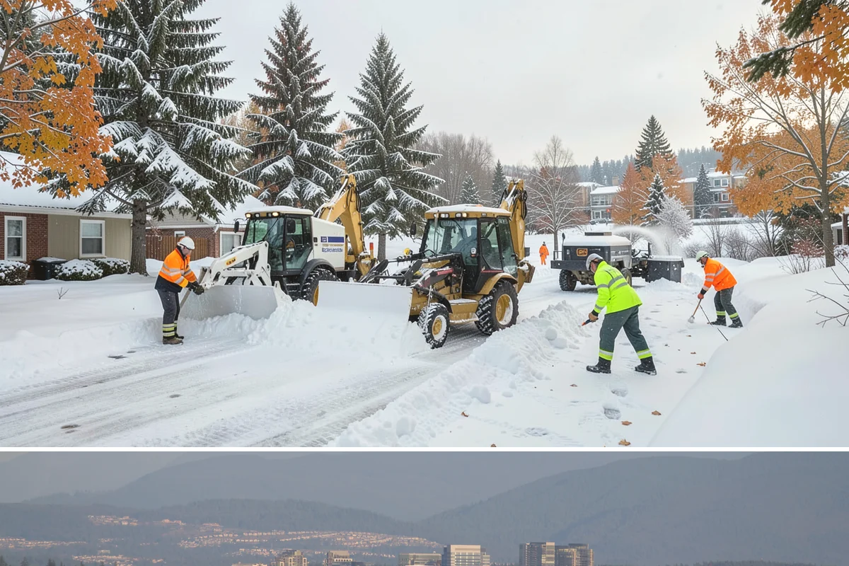 Corporate Campus Snow Removal in Medina, King County, WA - Campus demand runs December through February, with foothill locations sometimes needing March coverage.