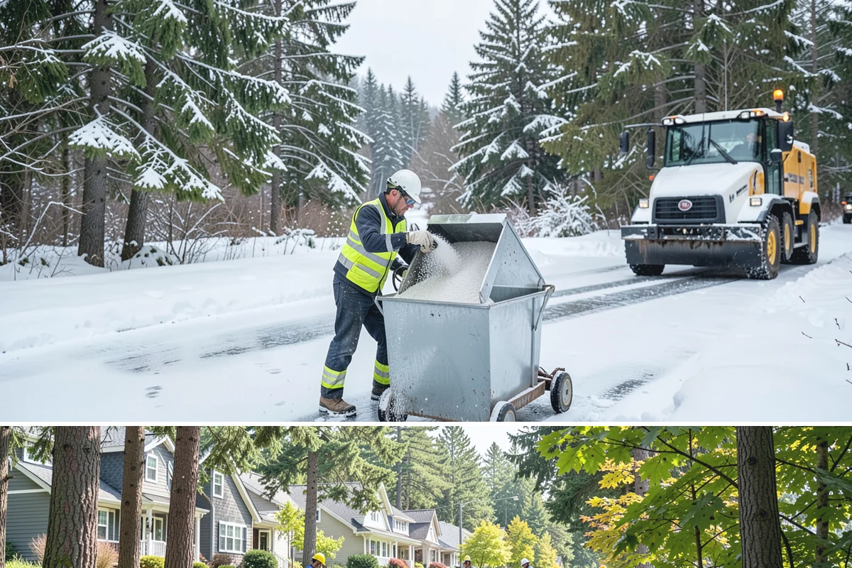 Corporate Campus Snow Removal in Normandy Park, King County, WA - Campus demand runs December through February, with foothill locations sometimes needing March coverage.
