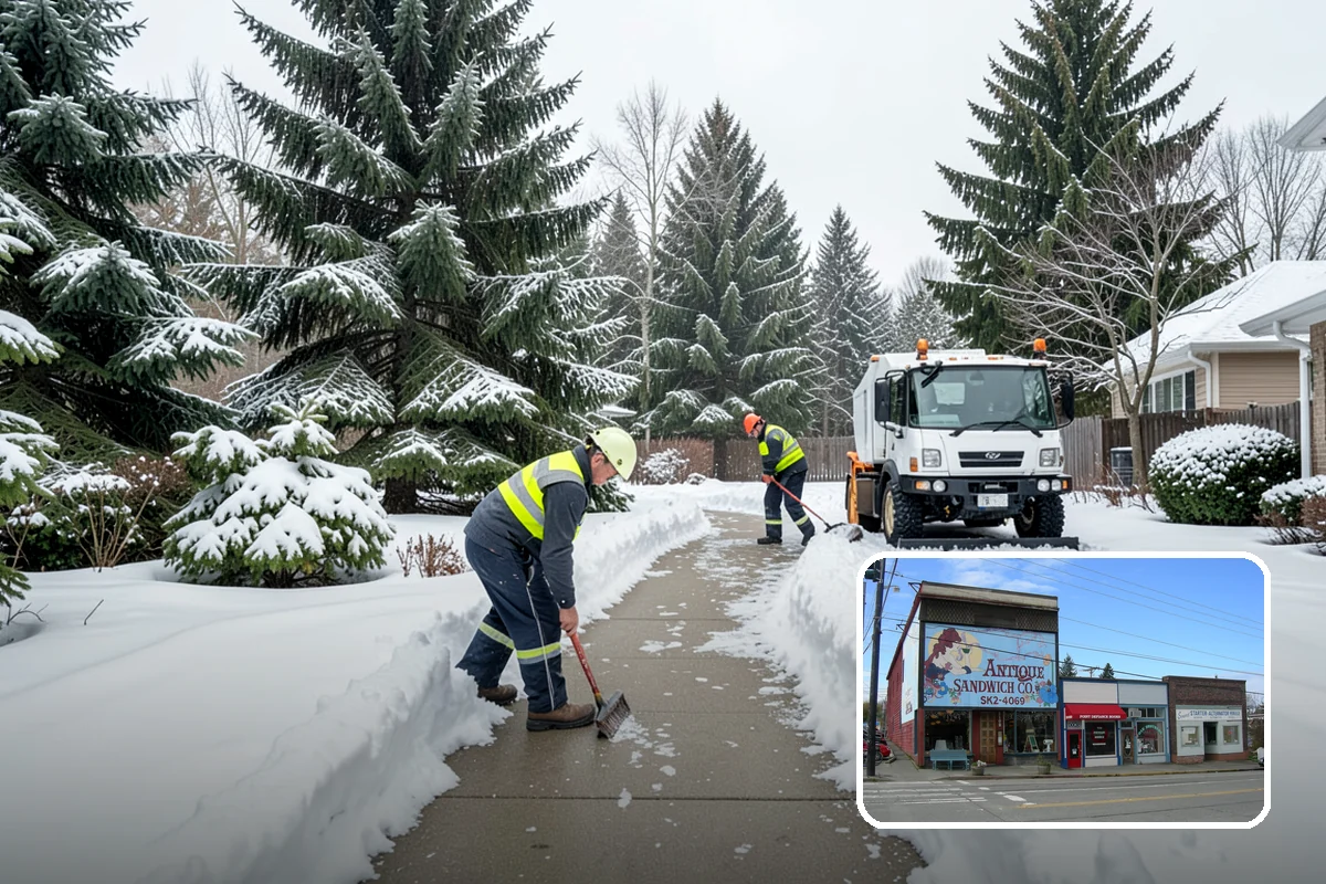 Corporate Campus Snow Removal in Ruston, Pierce County, WA - Internal roads and garage ramps prioritized