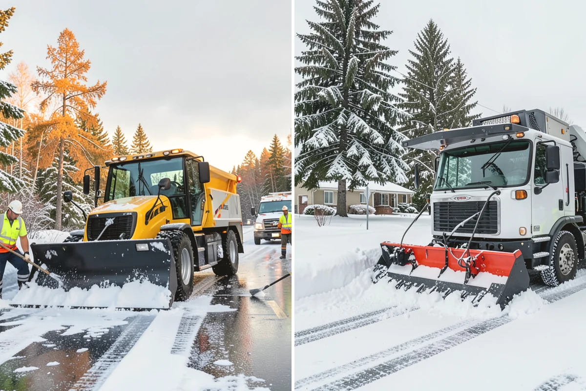 Corporate Campus Snow Removal in Ruston, Pierce County, WA - Divide the campus into road, garage, and pedestrian zones